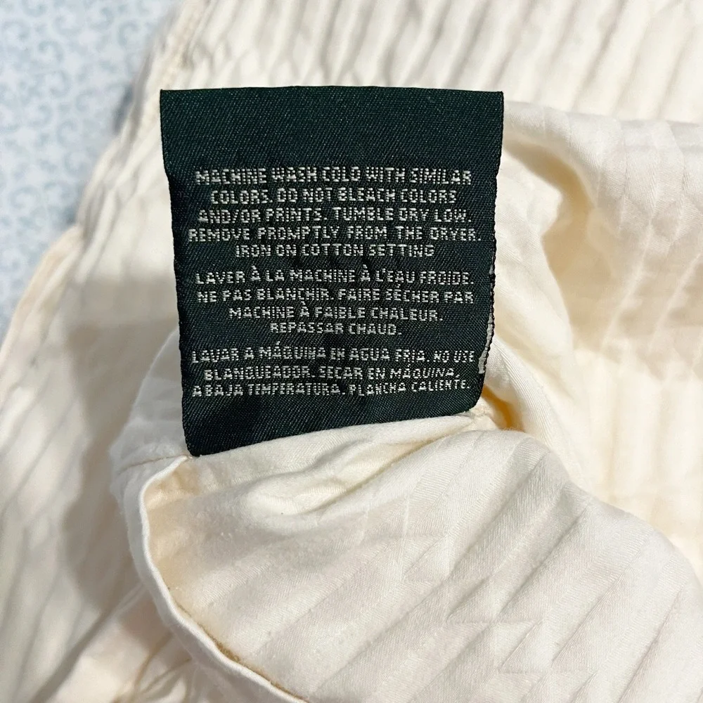 Ralph Lauren Duvet King Size Cream Ribbed